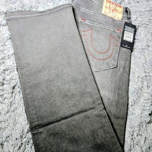 True Religion Charcoal Jeans with Red Stitching